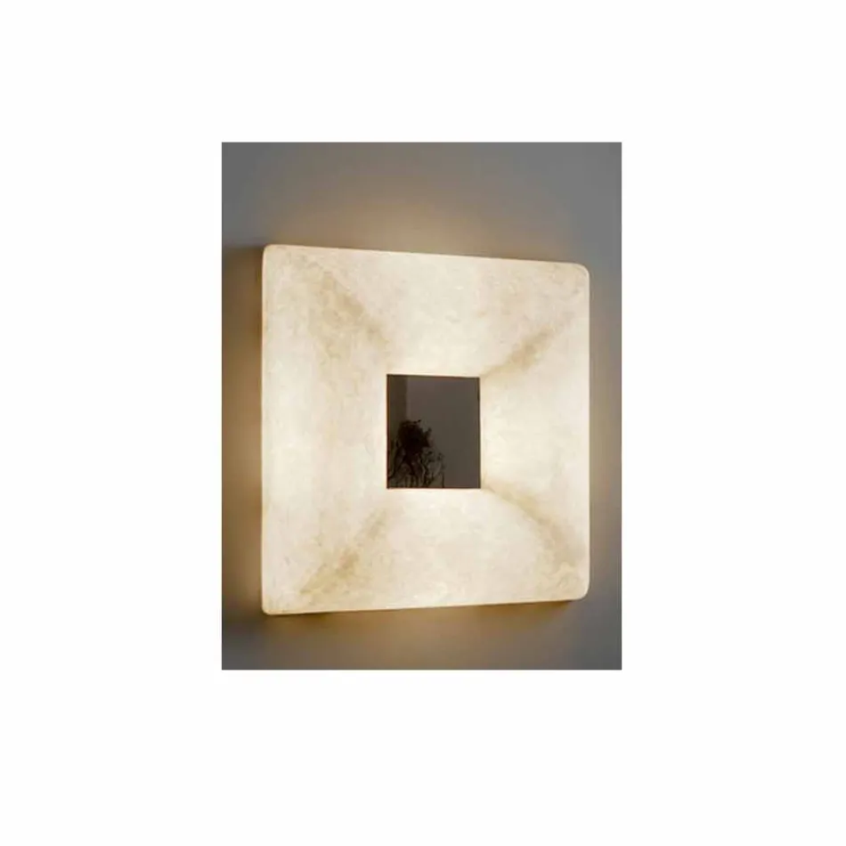 Lampada con specchio a muro di design In-es.artdesign Ego in nebulite Viadurini