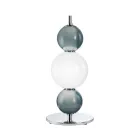 Lampada da Appoggio a Tre Lumi in Vetro e Metallo Made in Italy - Lumira Viadurini