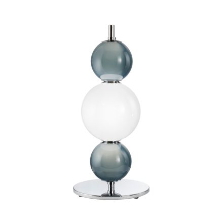 Lampada da Appoggio a Tre Lumi in Vetro e Metallo Made in Italy - Lumira Viadurini