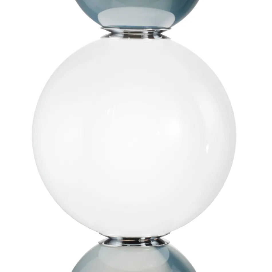 Lampada da Appoggio a Tre Lumi in Vetro e Metallo Made in Italy - Lumira Viadurini
