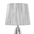 Lampada da Appoggio Classica in Cristallo e Paralume Quadrato di Lusso - Squilla Viadurini