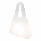 Lampada da Appoggio in Plastica Bianca di Design Moderno da Interno - Borsastar Viadurini