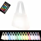 Lampada da Appoggio in Plastica Bianca di Design Moderno da Interno - Borsastar Viadurini