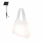 Lampada da Appoggio in Plastica Bianca di Design Moderno da Interno - Borsastar Viadurini