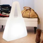 Lampada da Appoggio in Plastica Bianca di Design Moderno da Interno - Borsastar Viadurini