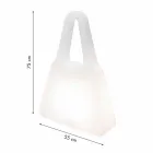 Lampada da Appoggio in Plastica Bianca di Design Moderno da Interno - Borsastar Viadurini