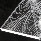 Lampada da Appoggio Led Cristallo Acrilico Decoro a Laser - Possett Viadurini