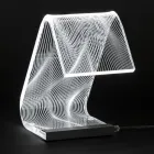 Lampada da Appoggio Led Cristallo Acrilico Decoro a Laser - Possett Viadurini
