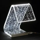Lampada da Appoggio Led Cristallo Acrilico Decoro a Laser - Possett Viadurini
