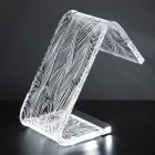 Lampada da Appoggio Led Cristallo Acrilico Decoro a Laser - Possett Viadurini