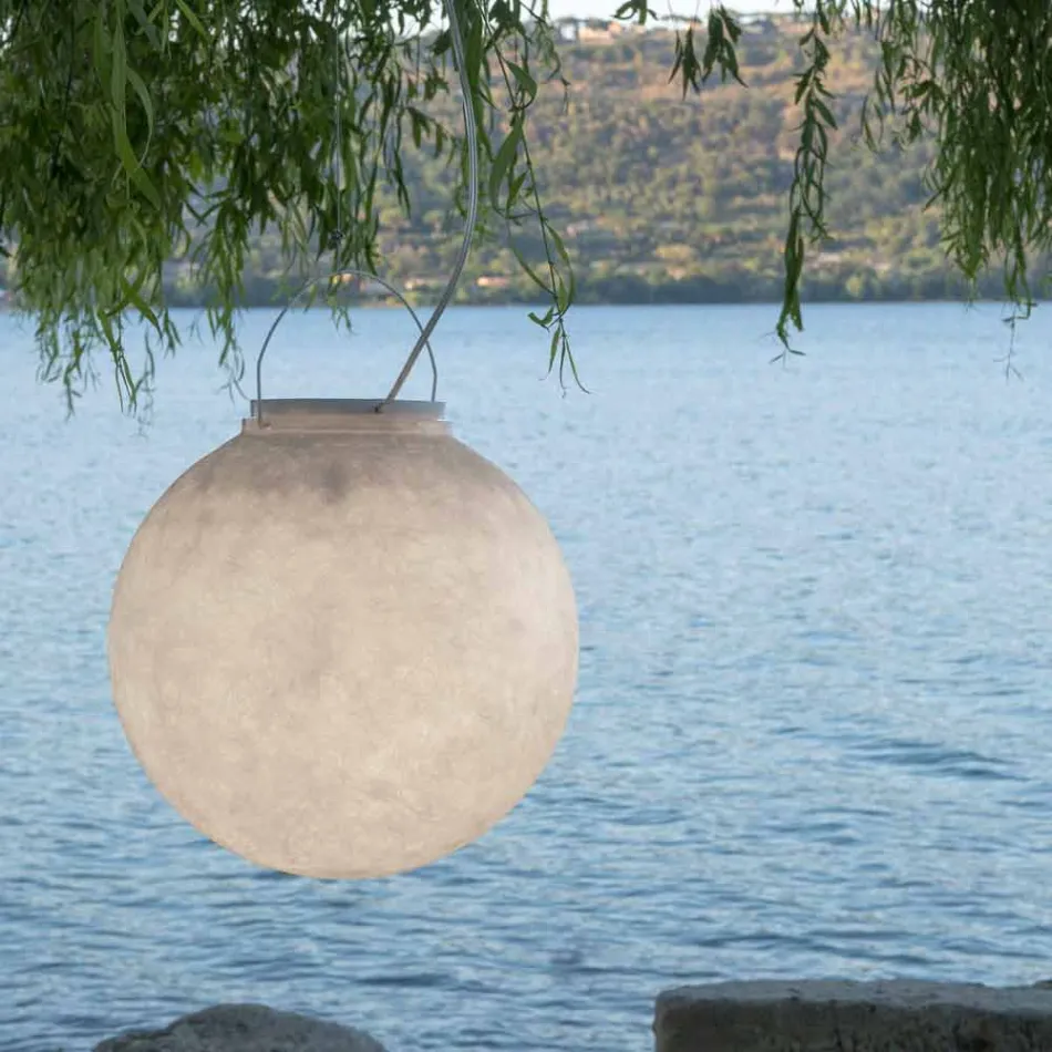 Lampada da esterno a sospensione In-es.artdesign Luna Out in nebulite Viadurini