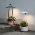 Lampada da Esterno con Fioriera in Argilla, Alluminio e Ottone - Cappello