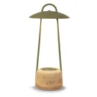 Lampada da Esterno con Fioriera in Argilla, Alluminio e Ottone - Cappello Viadurini
