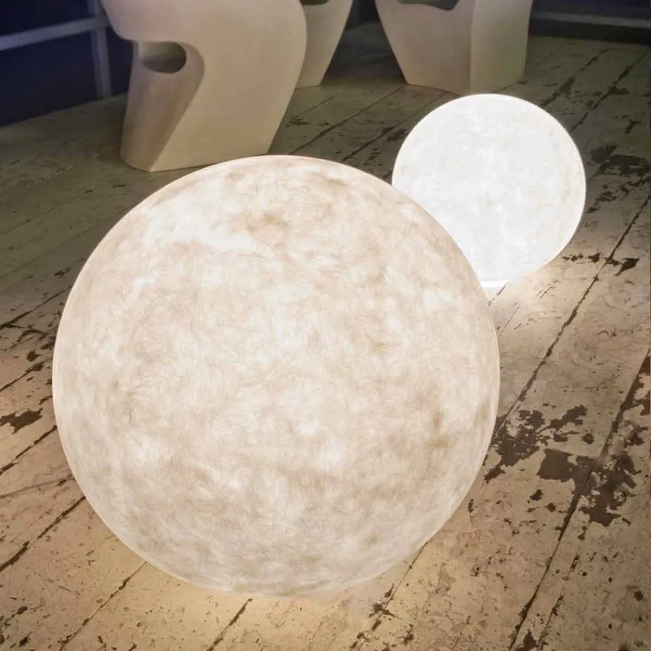 Lampada da esterno da terra In-es.artdesign Ex.Moon in nebulite Viadurini