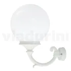 Lampada da Esterno in Alluminio Bianco con Sfera in Acrilico Opale - Trovabianco Viadurini