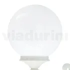 Lampada da Esterno in Alluminio Bianco con Sfera in Acrilico Opale - Trovabianco Viadurini