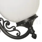 Lampada da Esterno in Alluminio con Sfera in Acrilico Opale - Trovaantracite Viadurini