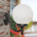 Lampada da Esterno in Alluminio con Sfera in Acrilico Opale - Trovaantracite
