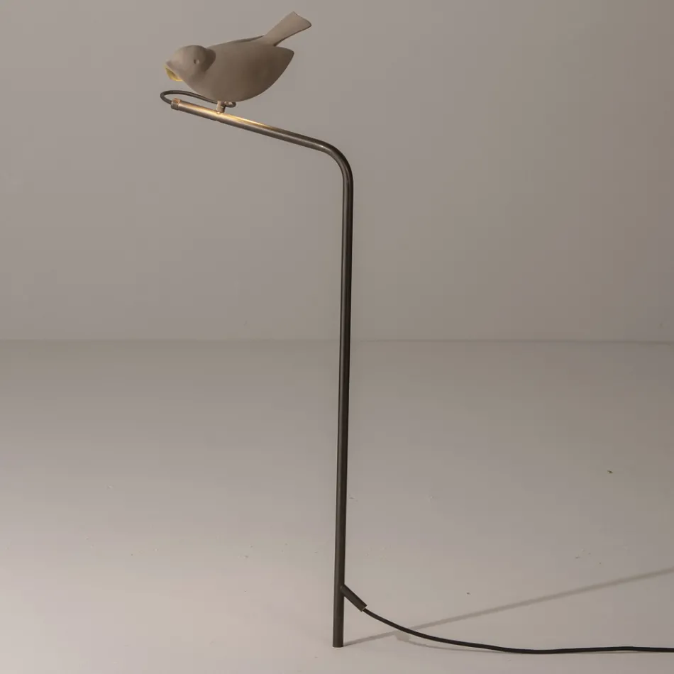 Lampada da Esterno in Maiolica Toscana Smaltata Made in Italy - Uccellino Viadurini