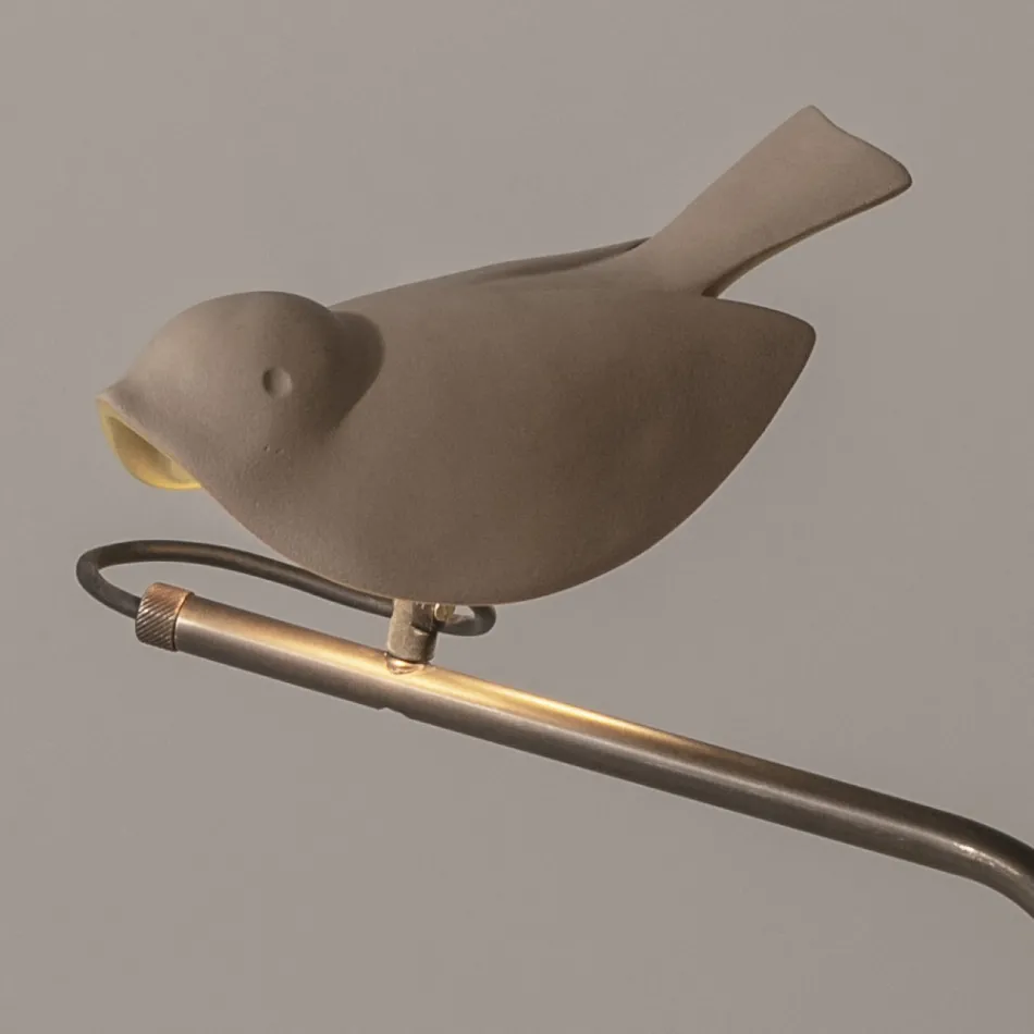Lampada da Esterno in Maiolica Toscana Smaltata Made in Italy - Uccellino Viadurini