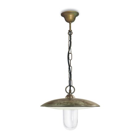 Lampada da Esterno in Ottone, Vetro e IP44 Made in Italy - Drago Viadurini