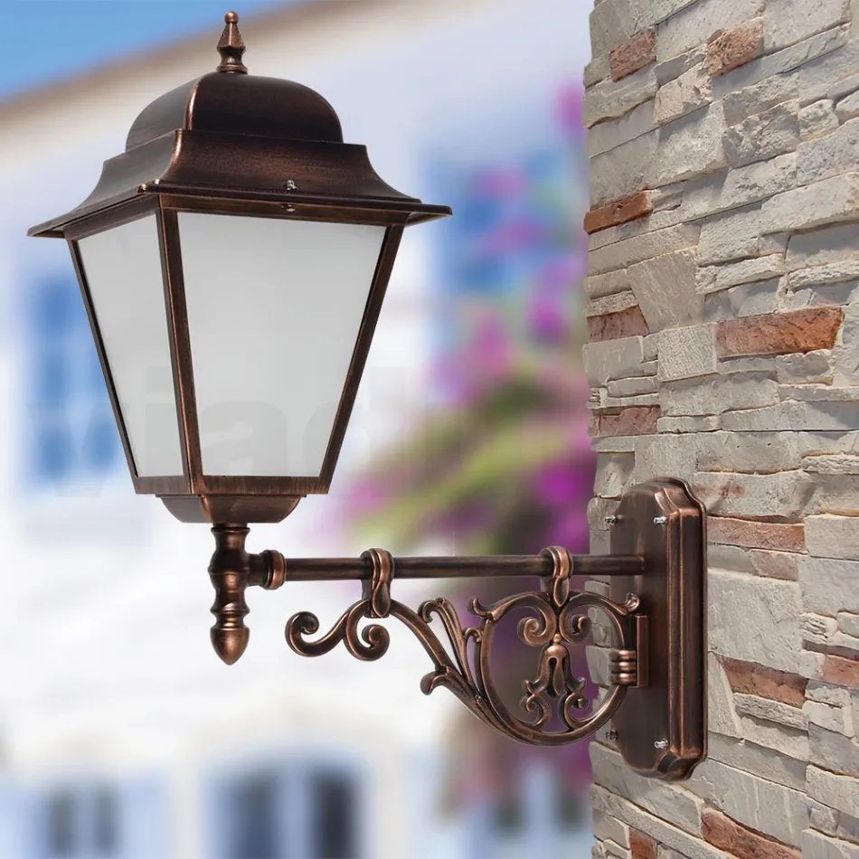 Lampada da Esterno in Vetro e Alluminio in 5 Diverse Finiture - Alchimista Viadurini
