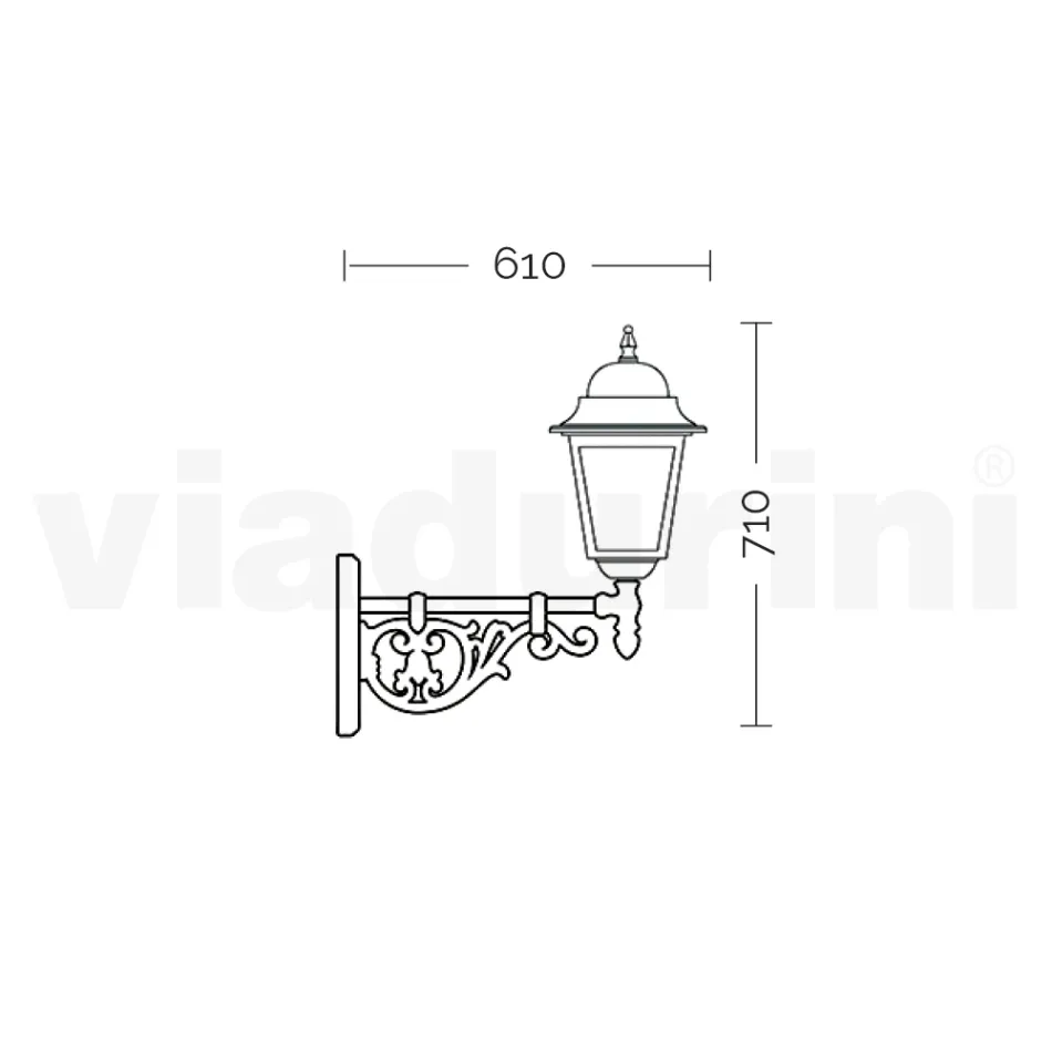 Lampada da Esterno in Vetro e Alluminio in 5 Diverse Finiture - Alchimista Viadurini