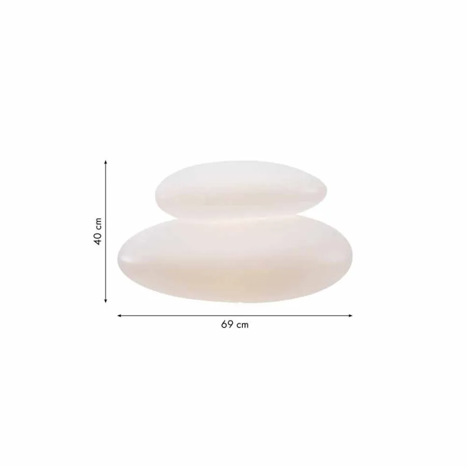 Lampada da Esterno o Interno Forma a Roccia, Design Moderno Colorato - Sassostar Viadurini