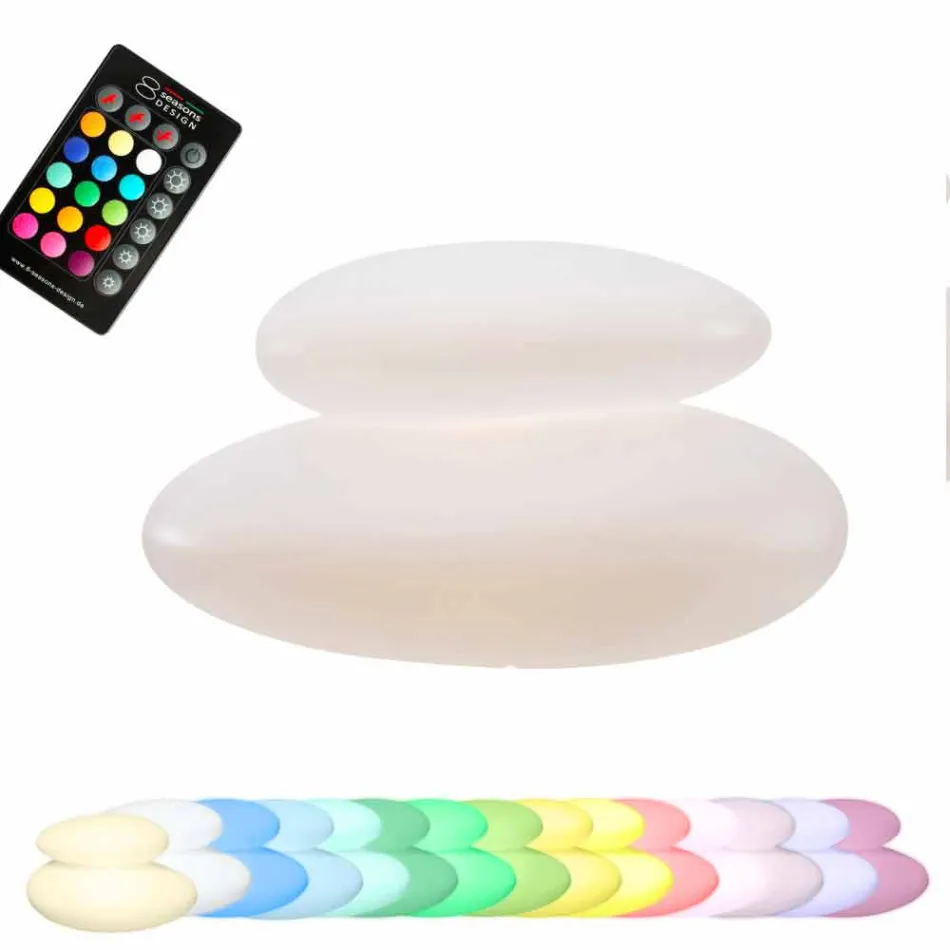 Lampada da Esterno o Interno Forma a Roccia, Design Moderno Colorato - Sassostar Viadurini