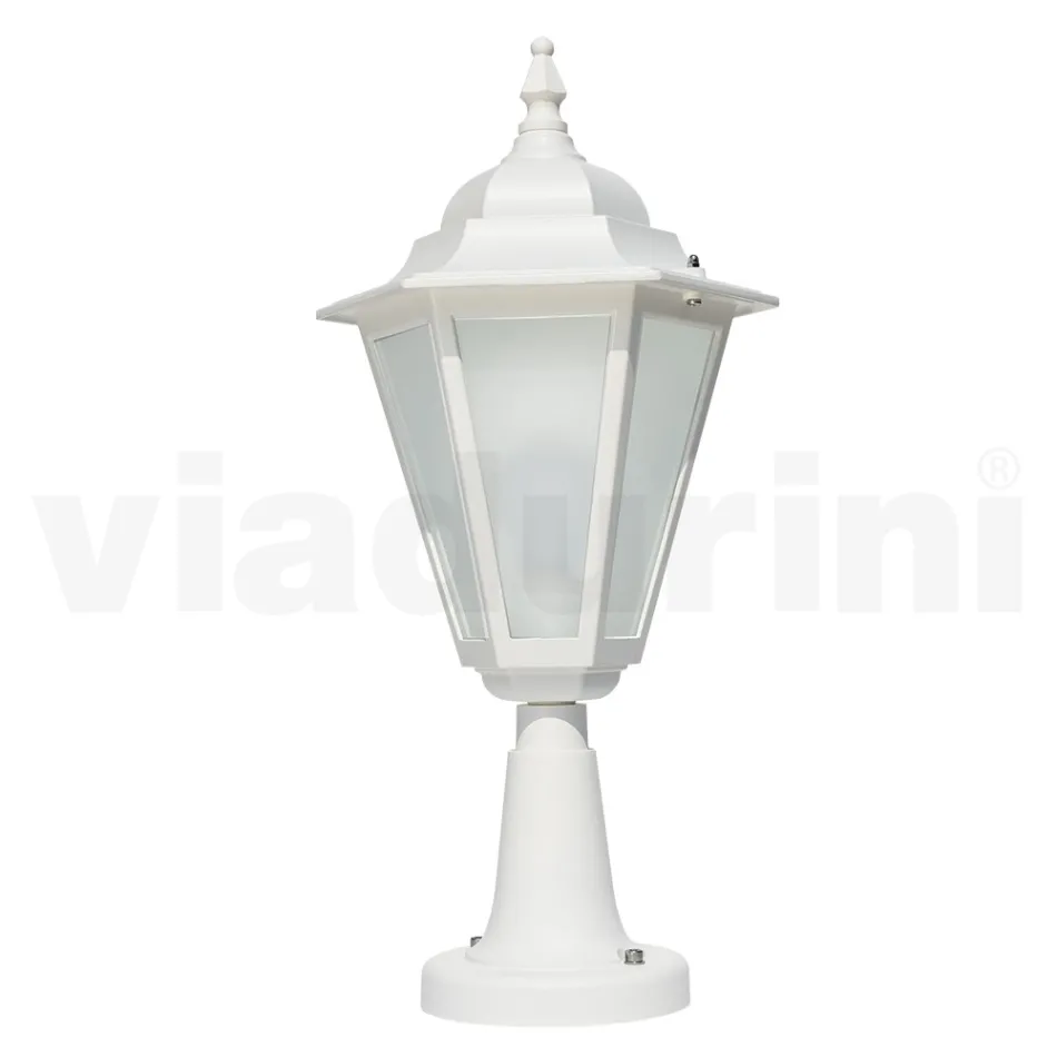 Lampada da Esterno Vintage in Alluminio Bianco Made in Italy - Terella Viadurini