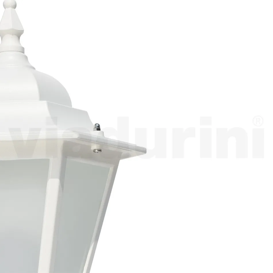 Lampada da Esterno Vintage in Alluminio Bianco Made in Italy - Terella Viadurini