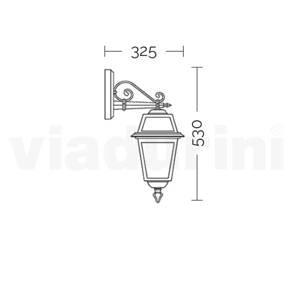 Lampada da Giardino in Alluminio Antracite e Vetro Sabbiato - Elric Viadurini