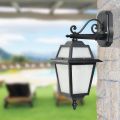 Lampada da Giardino in Alluminio Antracite e Vetro Sabbiato - Elric