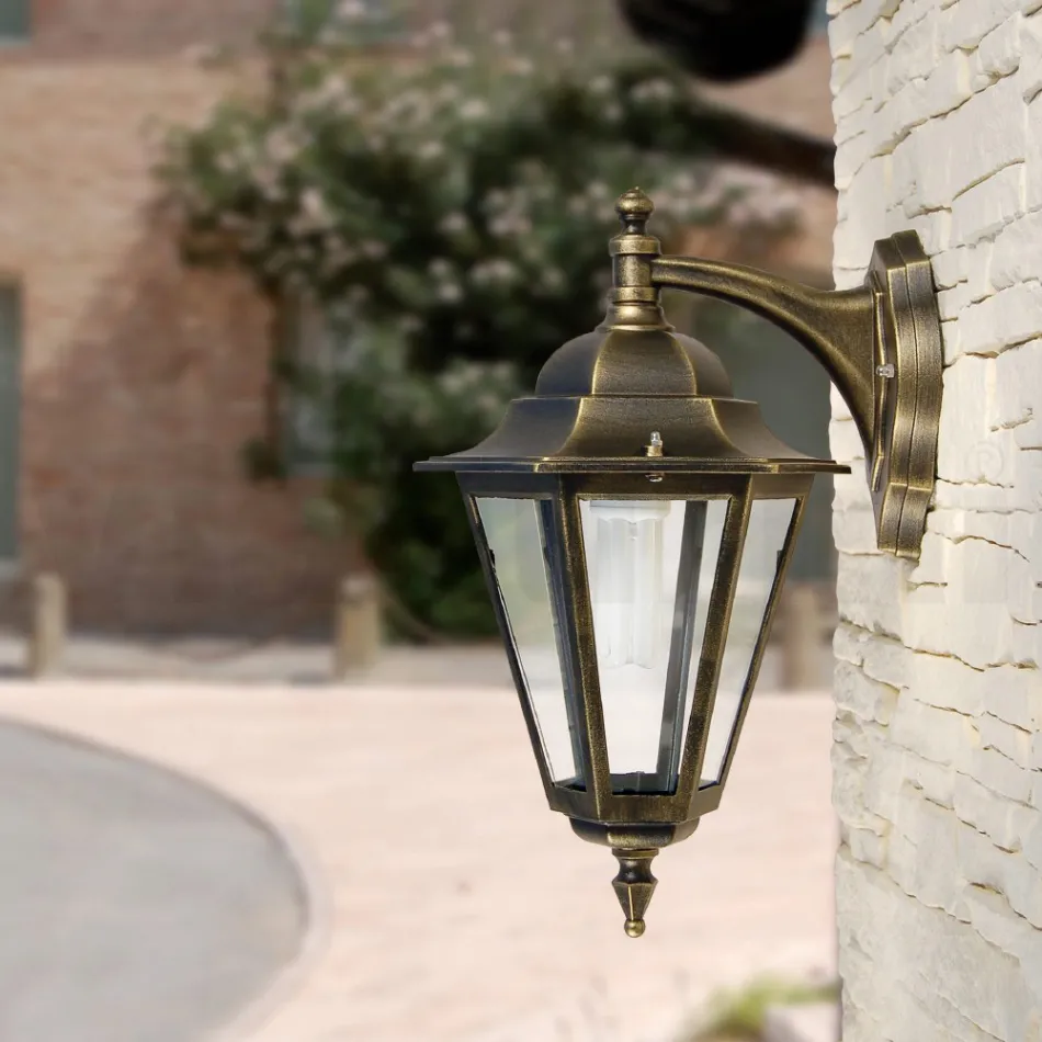 Lampada da Giardino in Vetro Trasparente e 5 Finiture di Alluminio - Pinako Viadurini