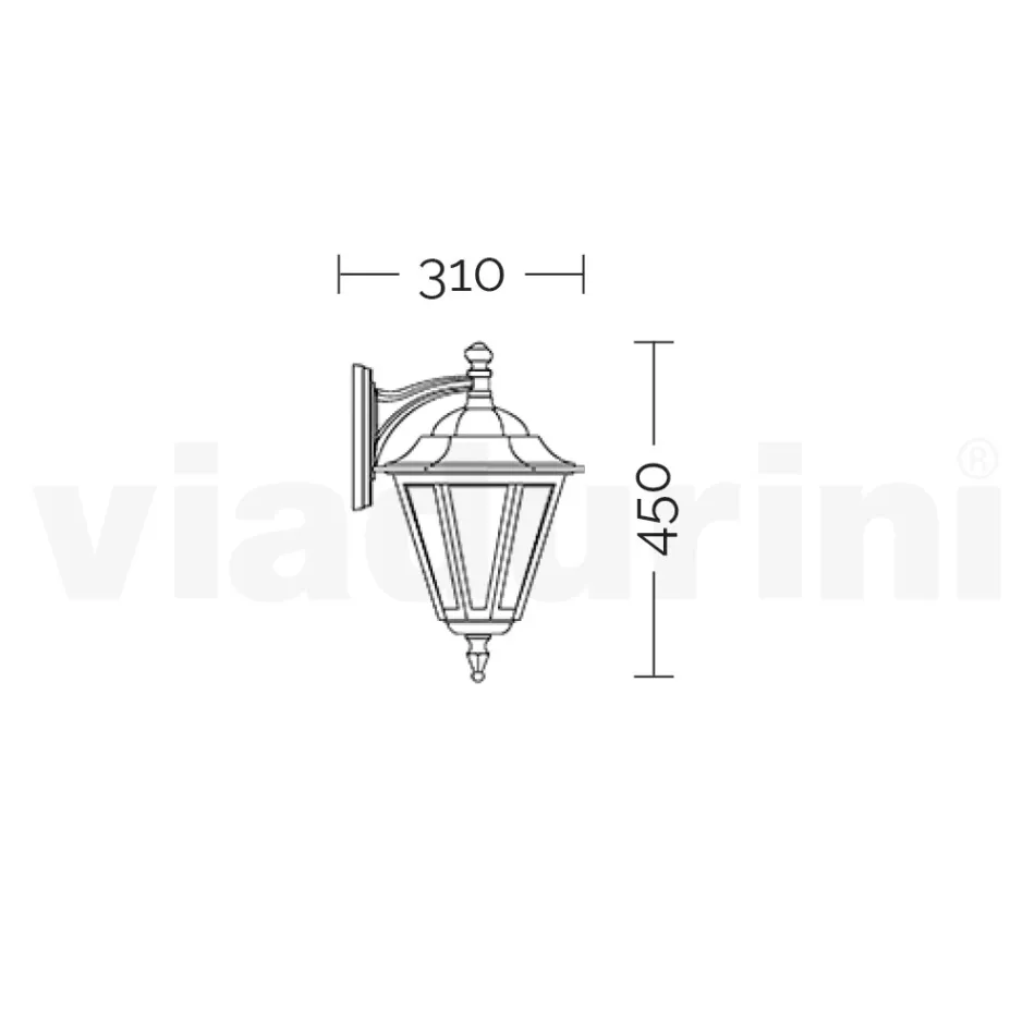 Lampada da Giardino in Vetro Trasparente e 5 Finiture di Alluminio - Pinako Viadurini