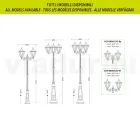 Lampada da Giardino in Vetro Trasparente e 5 Finiture di Alluminio - Pinako Viadurini
