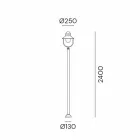 Lampada da Giardino Lampione Vintage Ottone e Rame 3 Misure - Borgo by Il Fanale Viadurini