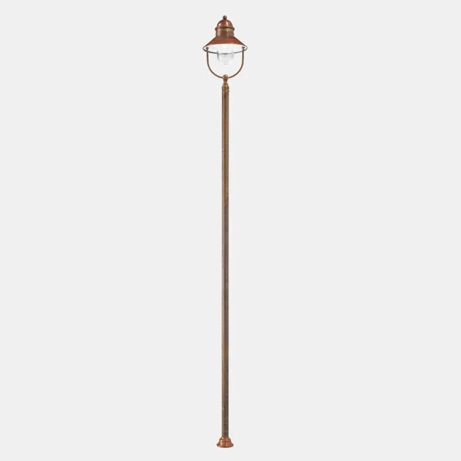 Lampada da Giardino Lampione Vintage Ottone e Rame 3 Misure - Borgo by Il Fanale Viadurini