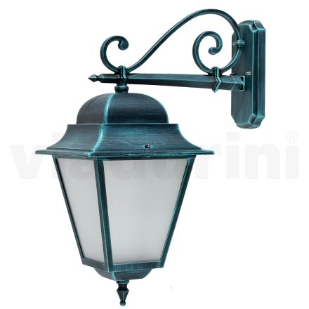 Lampada da Muro per Esterno in Alluminio e Vetro Sabbiato - Alchimista Viadurini