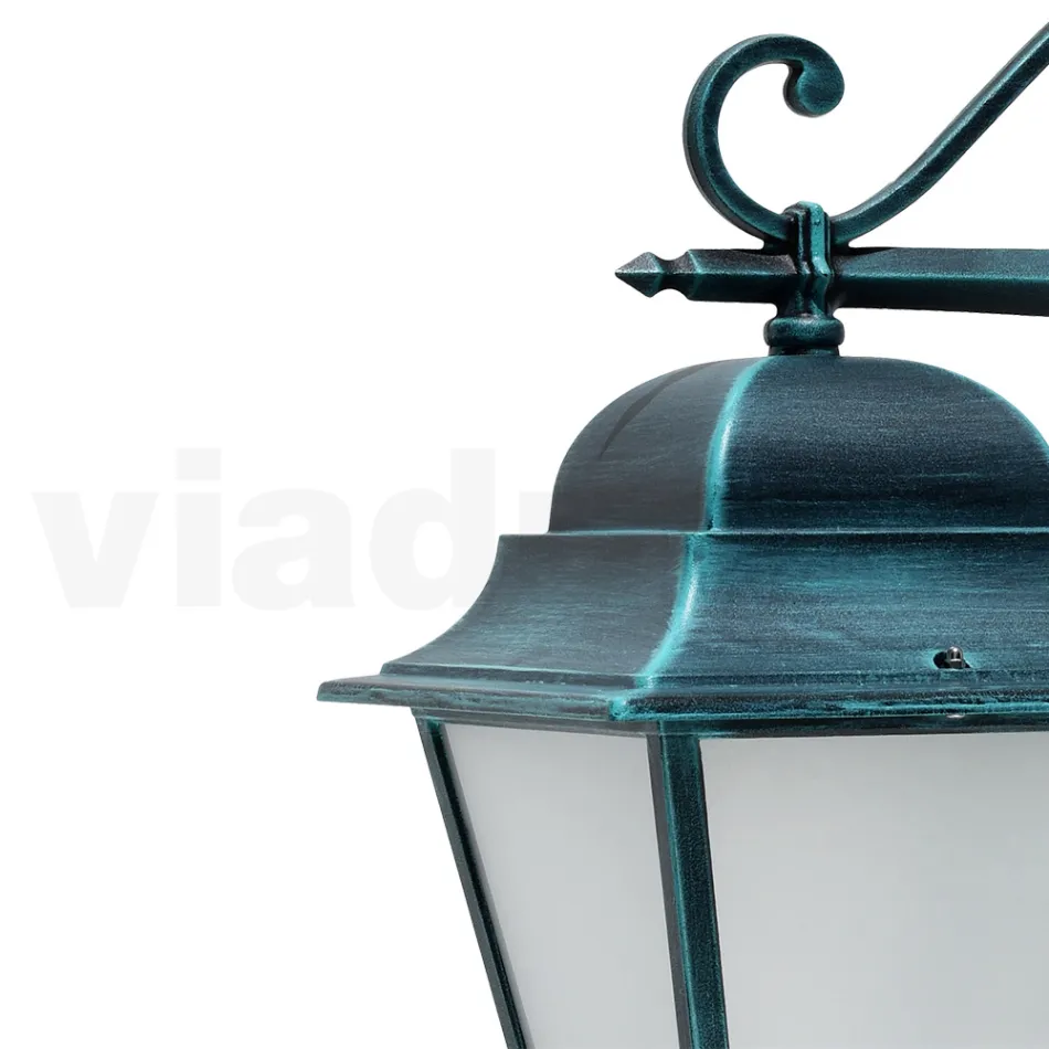 Lampada da Muro per Esterno in Alluminio e Vetro Sabbiato - Alchimista Viadurini