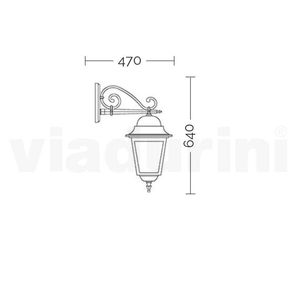 Lampada da Muro per Esterno in Alluminio e Vetro Sabbiato - Alchimista Viadurini