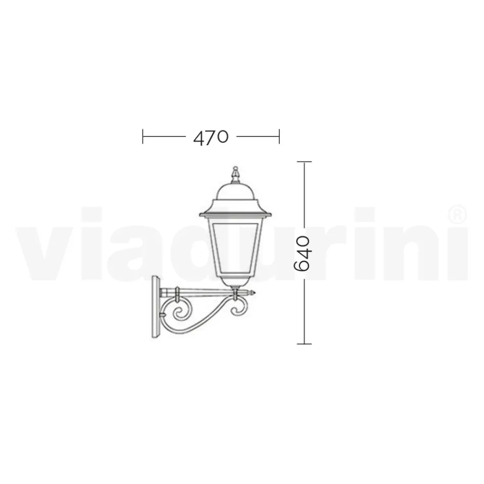 Lampada da Muro per Esterno in Alluminio e Vetro Trasparente - Alchimista Viadurini