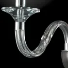 Lampada da parete a due luci in vetro e cristallo Ivy, made in Italy Viadurini