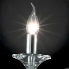 Lampada da parete a due luci in vetro e cristallo Ivy, made in Italy Viadurini