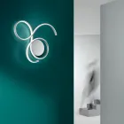 Lampada da Parete con LED in Metallo Verniciato Design Moderno - Trella Viadurini