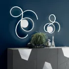 Lampada da Parete con LED in Metallo Verniciato Design Moderno - Trella Viadurini