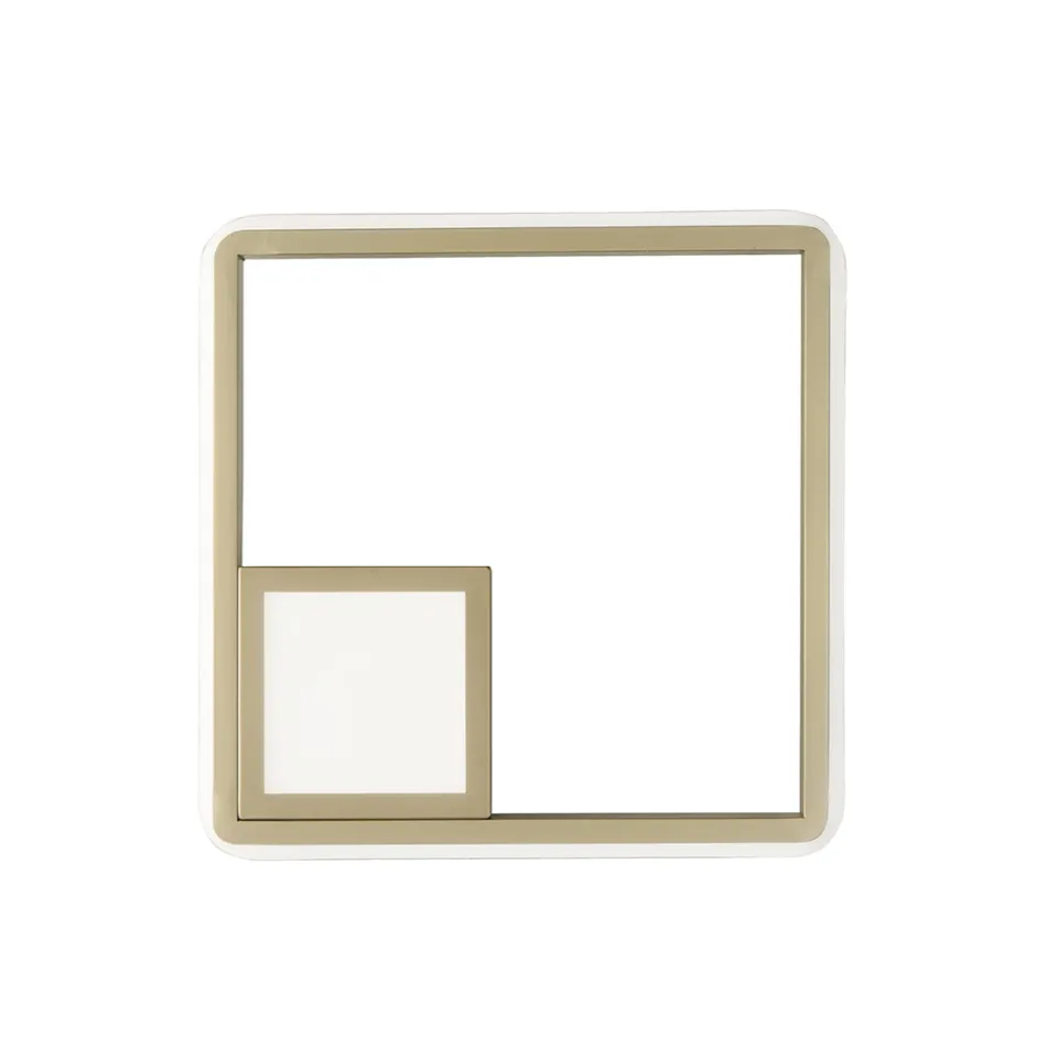 Lampada da Parete con LED in Metallo Verniciato Finitura Oro - Formale Viadurini