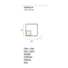 Lampada da Parete con LED in Metallo Verniciato Finitura Oro - Formale Viadurini
