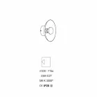 Lampada da Parete Design Moderno in Metallo con Decoro Oro Made in Italy - Valta Viadurini