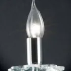 Lampada da parete di design in vetro e cristallo Ivy, made in Italy Viadurini